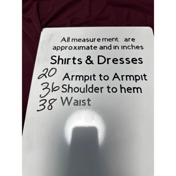 Lane Bryant Womens 3/4 Sleeve Burgundy Knot Front Tunic Dress Size 18/20 - Picture 8 of 8